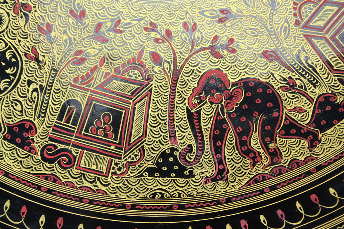 Burmese Lacquerware Table - farangshop-co