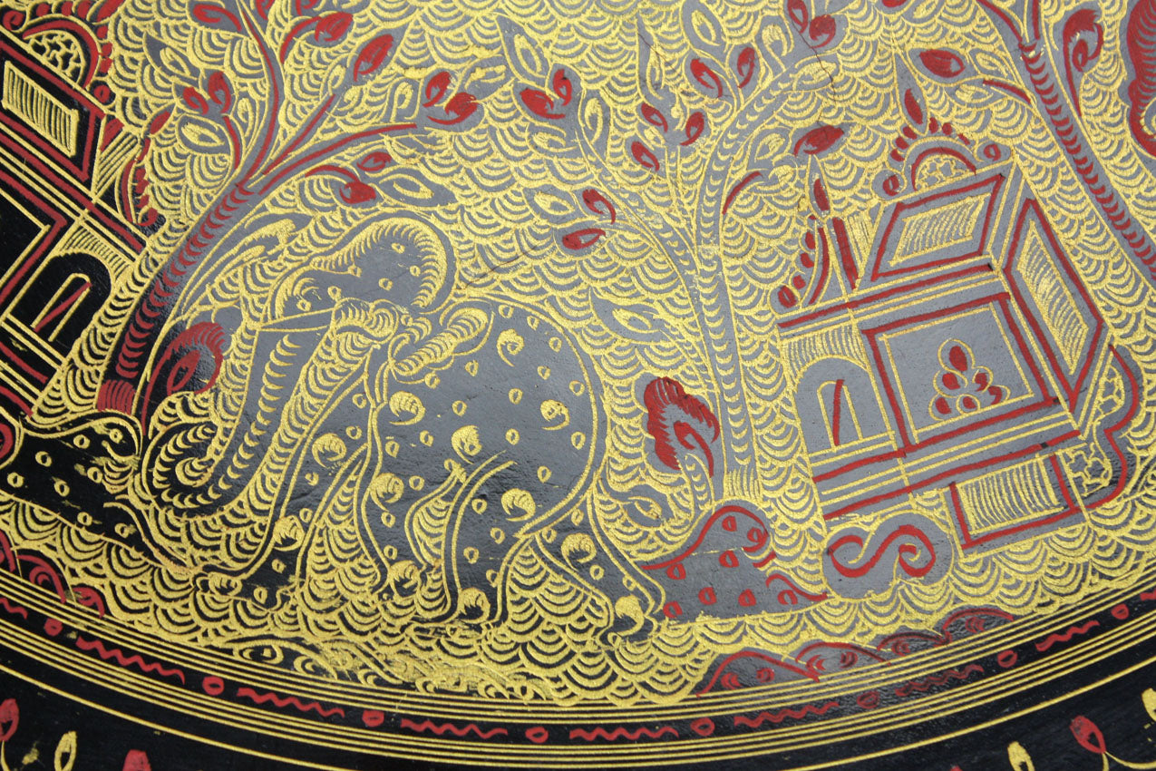 Burmese Lacquerware Table - farangshop-co