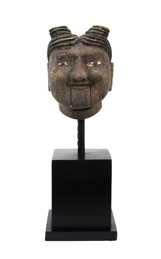 Traditional Vintage Burmese Puppet Head on Stand - different styles - farangshop-co