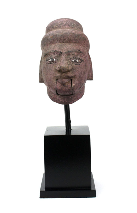 Traditional Vintage Burmese Puppet Head on Stand - different styles - farangshop-co