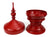 Burmese lacquerware offering vessel, known as hsun ok or soon-oke, red, 60cm high - farangshop-co
