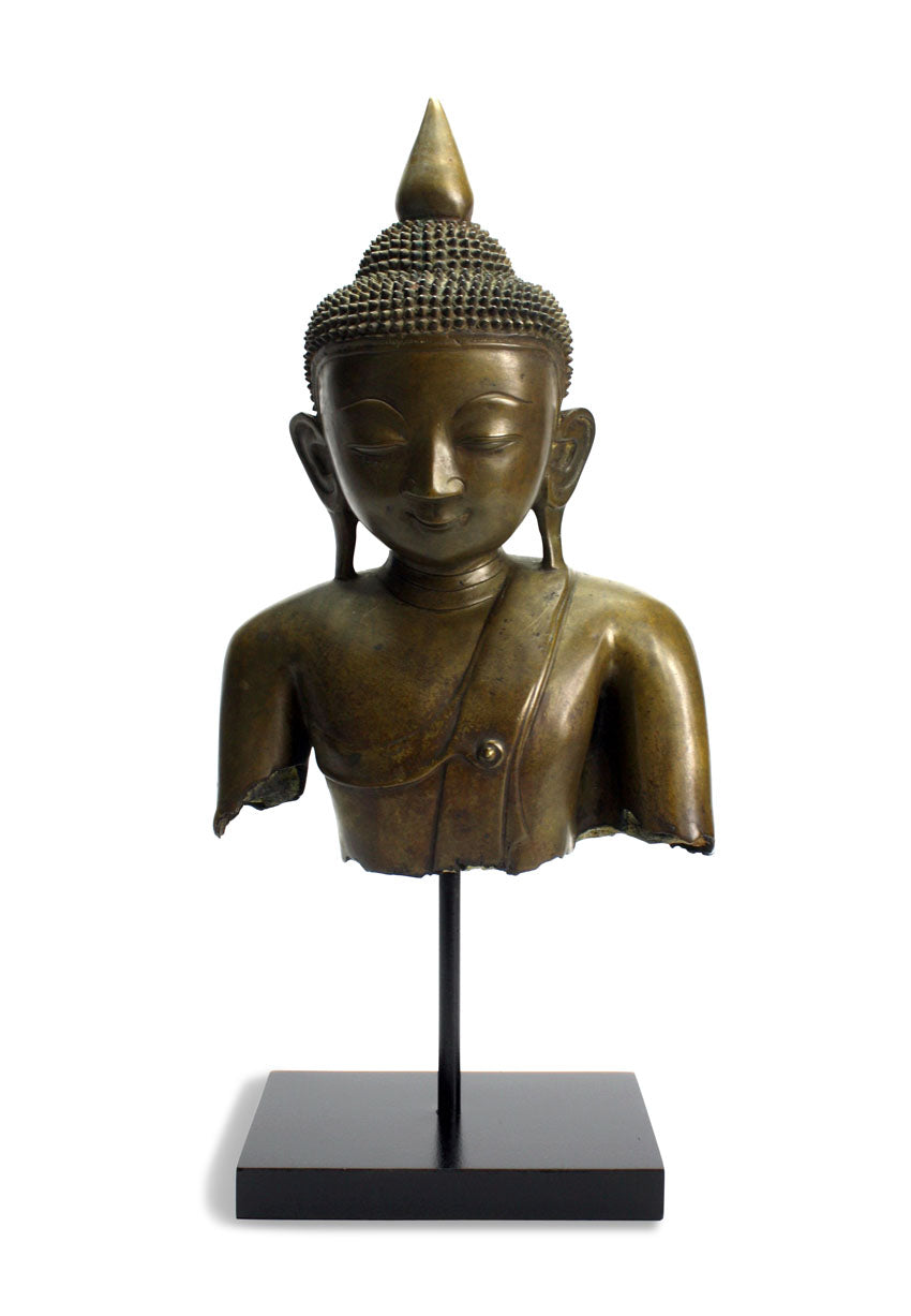Burmese Bronze Buddha torso, Shan States, 43cm. - farangshop-co