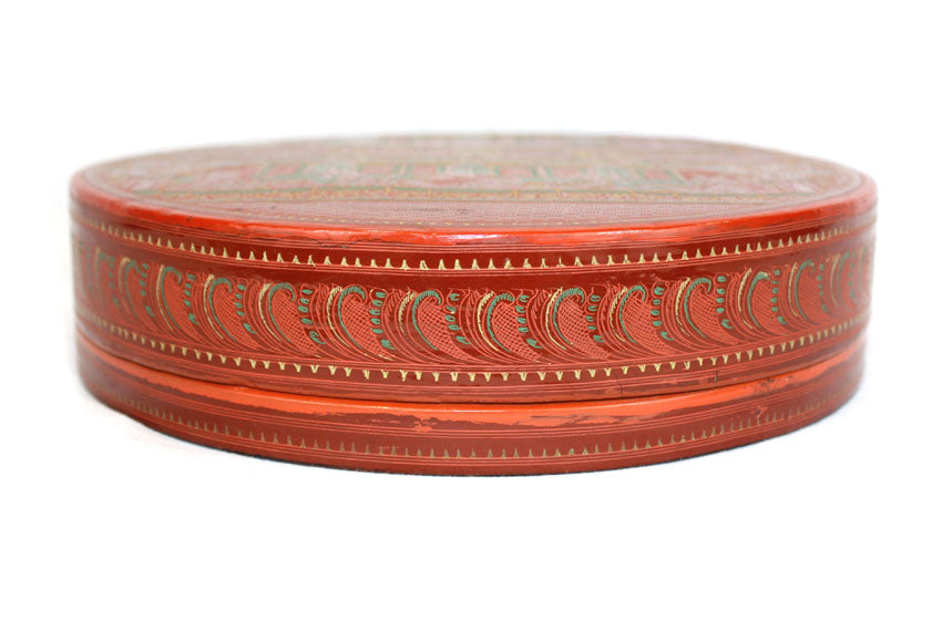 Burmese Lacquerware snack box, cho-chin-hte - farangshop-co