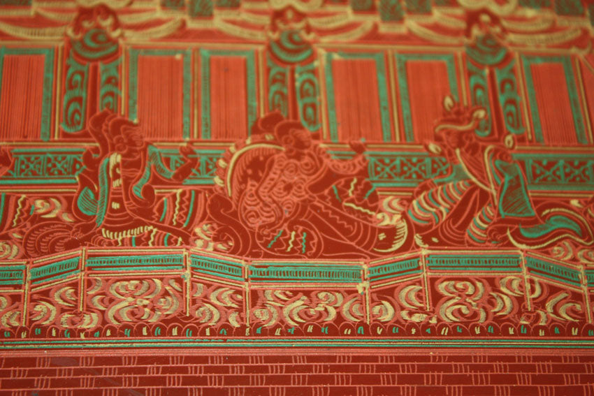 Burmese Lacquerware snack box, cho-chin-hte - farangshop-co