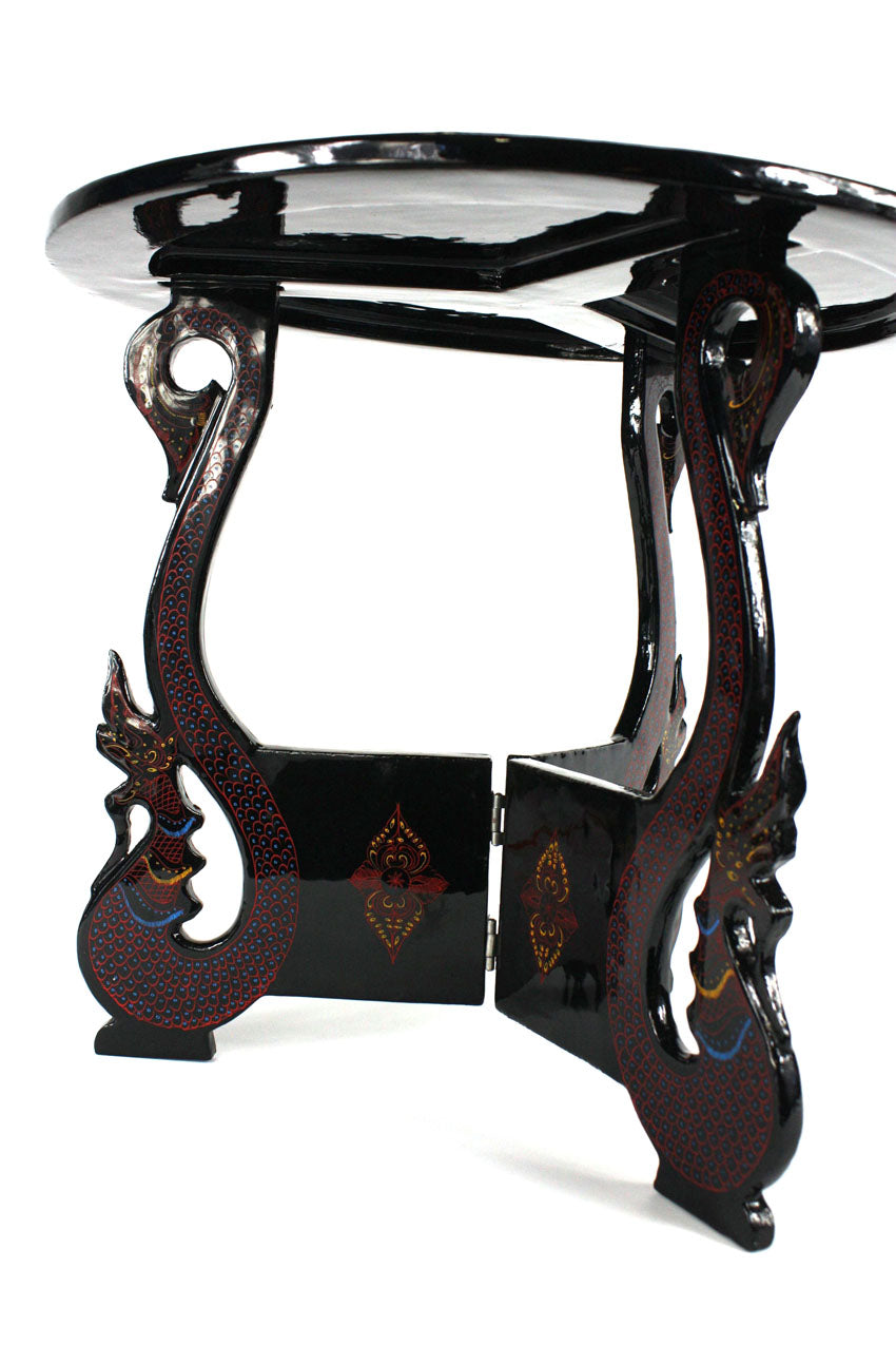 Burmese lacquerware occasional table - 3 styles of colours available - farangshop-co