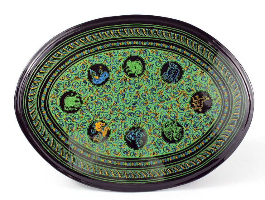 Burmese lacquerware occasional table - 3 styles of colours available - farangshop-co