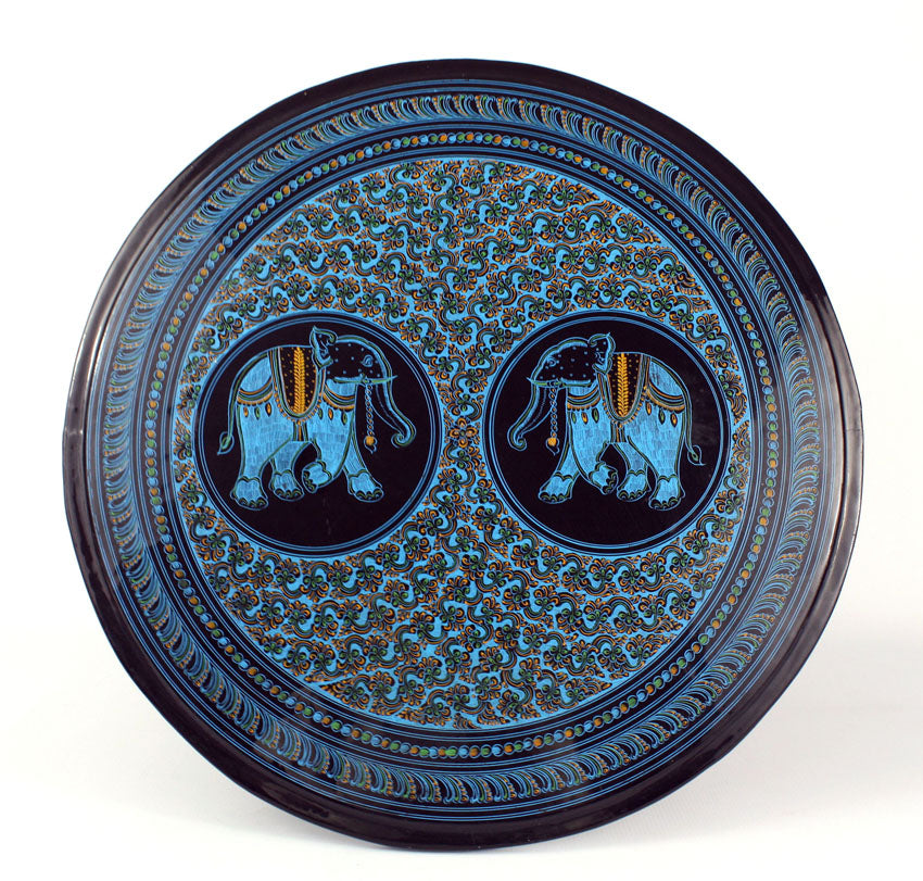 Burmese lacquerware occasional table - 3 styles of colours available - farangshop-co