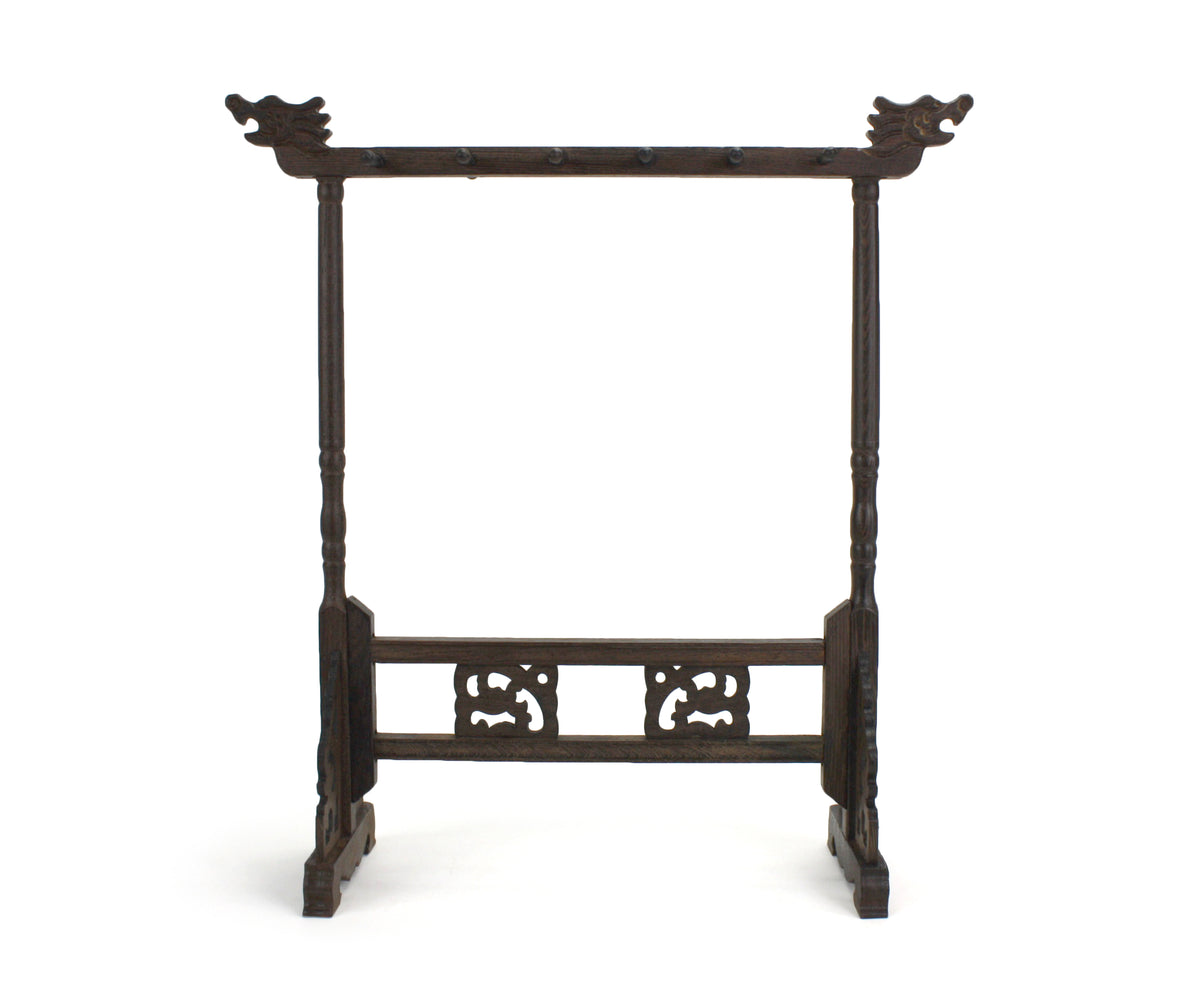 Chinese calligraphy brush stand, Wooden dragon design - farangshop-co