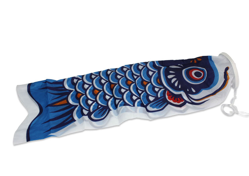 Japanese Koinobori Carp-shaped streamer windsock, 72cm Blue - farangshop-co