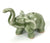 Celadon elephant incense stick holder - farangshop-co