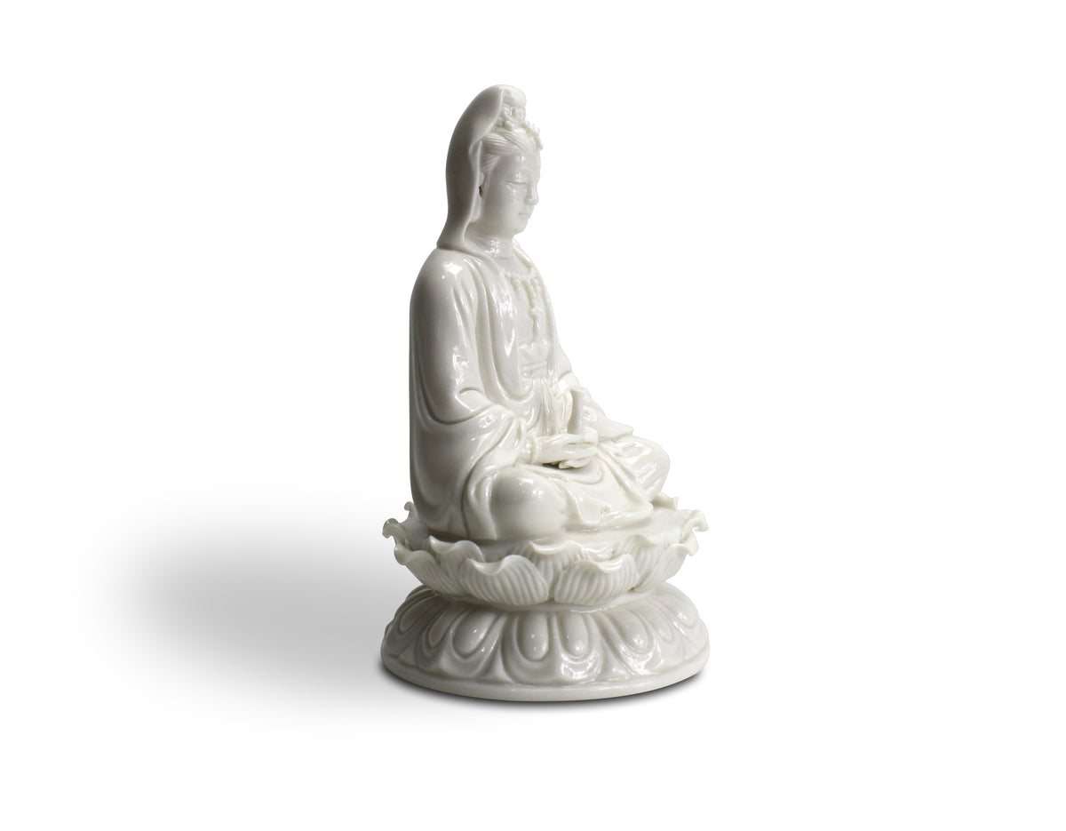 Ceramic Guanyin statue, 14cm high. - farangshop-co