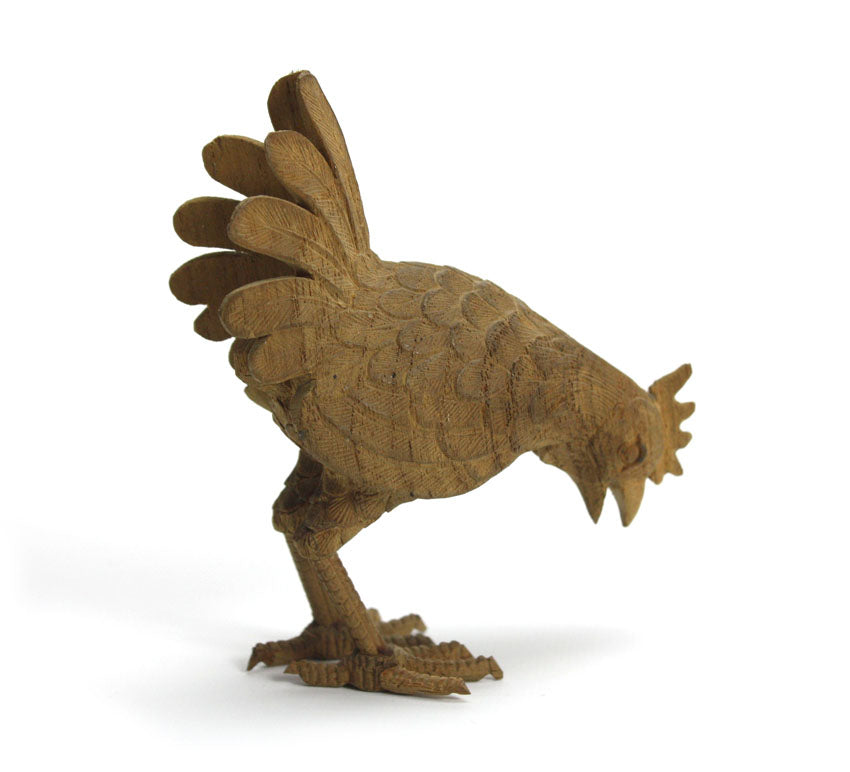 Teak Thai carving - Chicken - farangshop-co