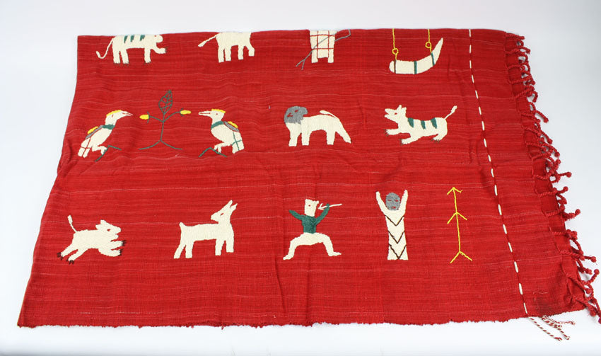 Large Burmese Chin Blanket Throw, 170cm x 107cm - farangshop-co