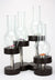 Contemporary Thai candle holder with 4 glass lanterns - farangshop-co