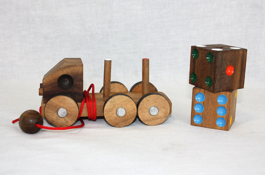 Dice truck wooden toy - farangshop-co