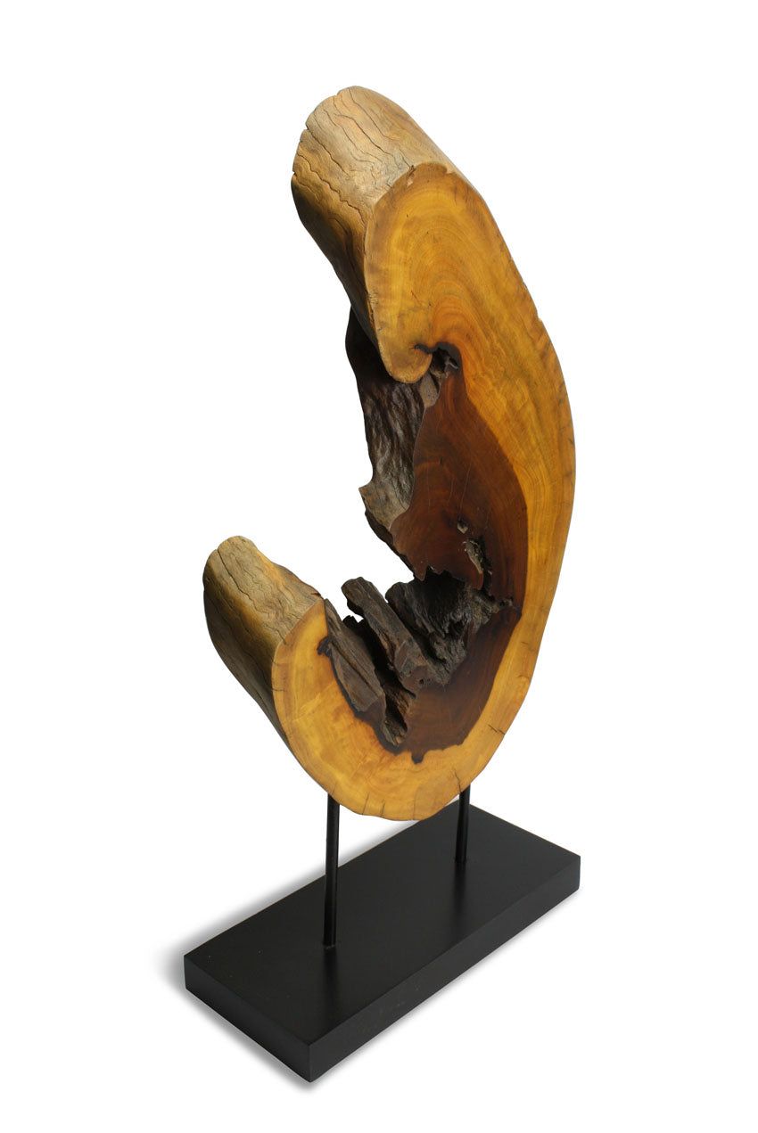 Natural Thai Wooden Sculpture, Model C17D5, 63cm high - farangshop-co