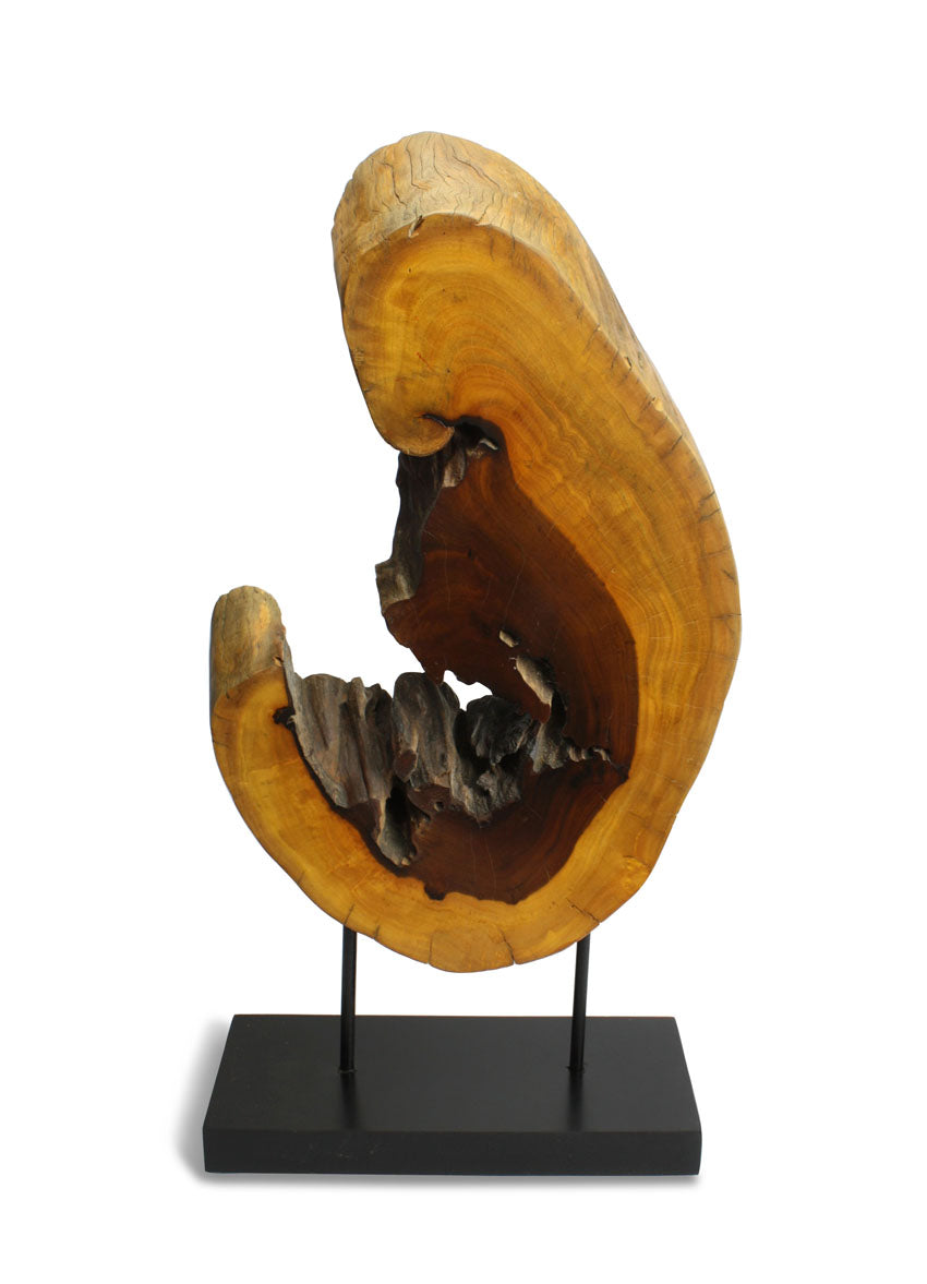 Natural Thai Wooden Sculpture, Model C17D5, 63cm high - farangshop-co