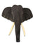 Elephant head woodcarving - wall mounting, Thai - farangshop-co
