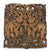 Hand carved teak wood panel, pair of elephants, single panel, 30cm x 30cm - farangshop-co