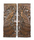 Pair of carved teak wall panels, Peacock design, each 90cm x 35cm, PK02 - farangshop-co