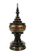 Burmese lacquerware offering vessel, known as hsun ok or soon-oke, black, 48cm high - farangshop-co