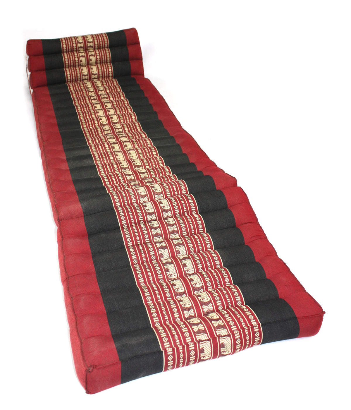 Red and Black Elephant Pattern standard three fold Thai Cushion - farangshop-co