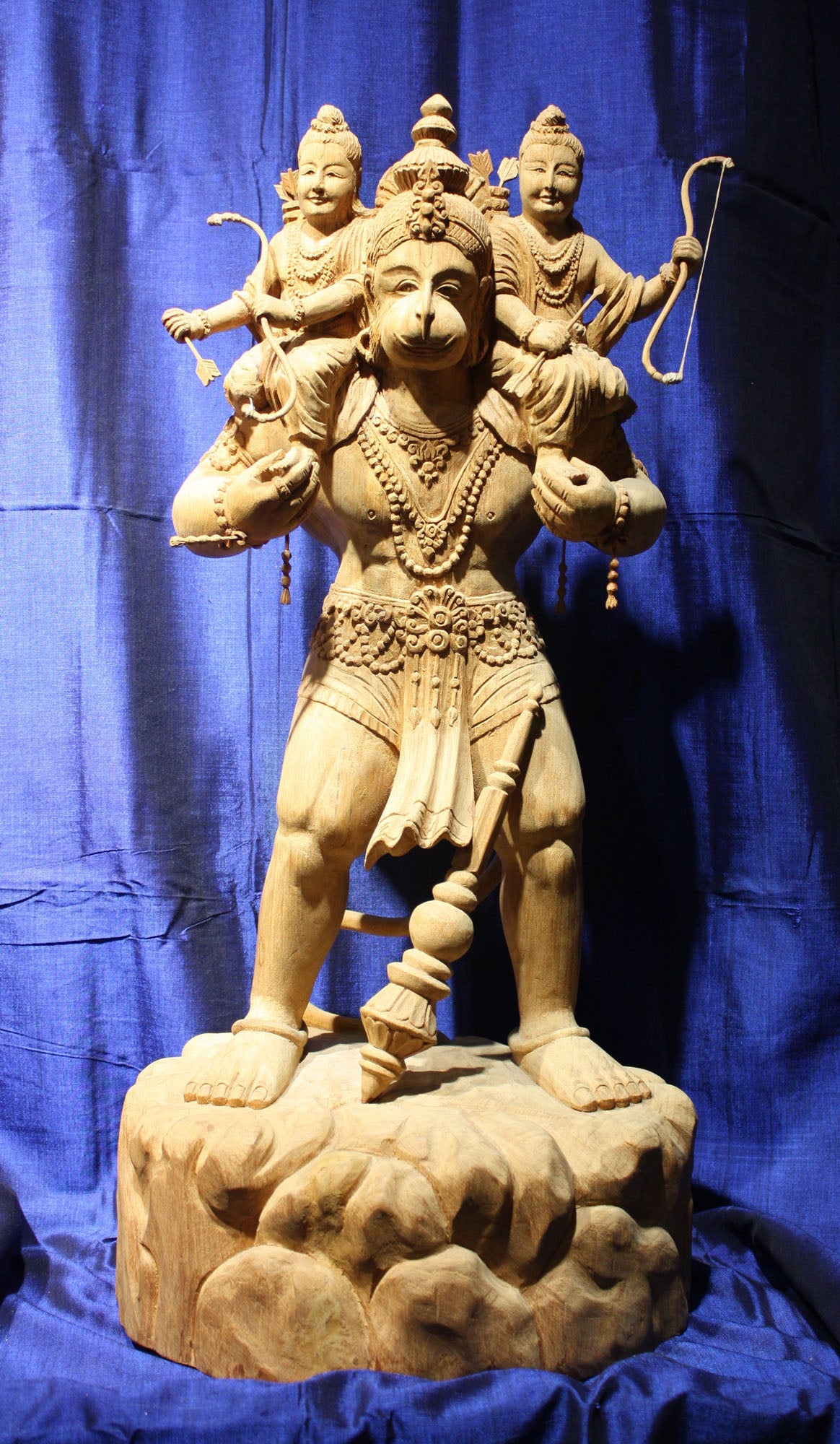 Hanuman, Thai woodcarved statue - farangshop-co