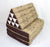 Earth pattern brown cream three-fold Thai cushion - farangshop-co