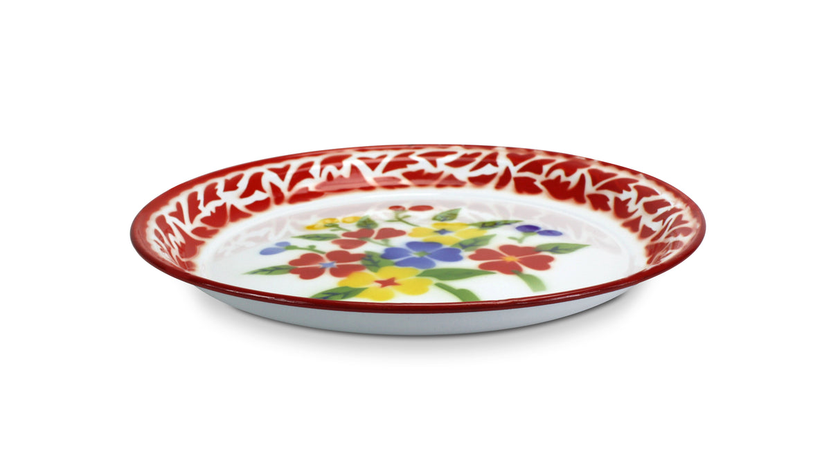 Thai Tard - traditional enamel serving plate; 2 sizes - farangshop-co