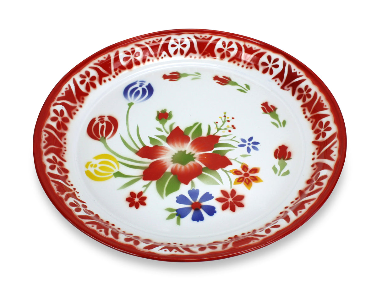 Thai Tard - traditional enamel serving plate; 2 sizes - farangshop-co