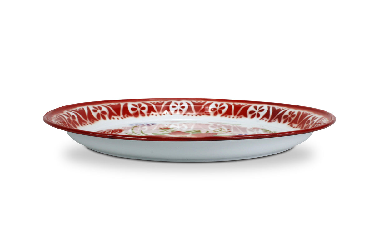 Thai Tard - traditional enamel serving plate; 2 sizes - farangshop-co