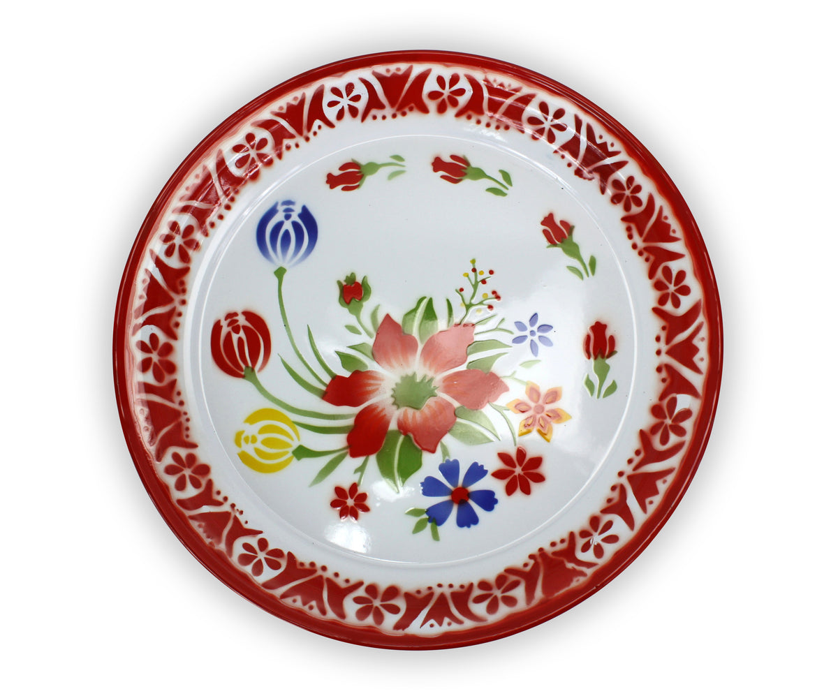 Thai Tard - traditional enamel serving plate; 2 sizes - farangshop-co