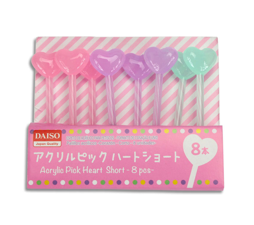 Cute Japanese Food Picks for Kids Bento Box Lunch - Pastel Hearts - farangshop-co