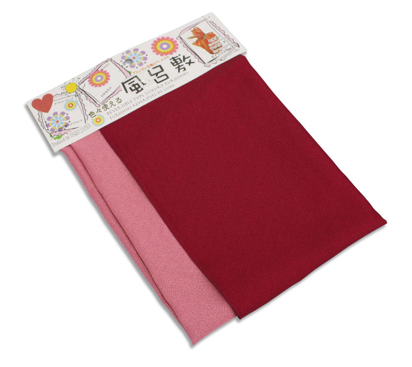 Japanese Furoshiki Wrapping Cloth, Reversible Type Two Tone Pink, 48cm x 48cm - farangshop-co
