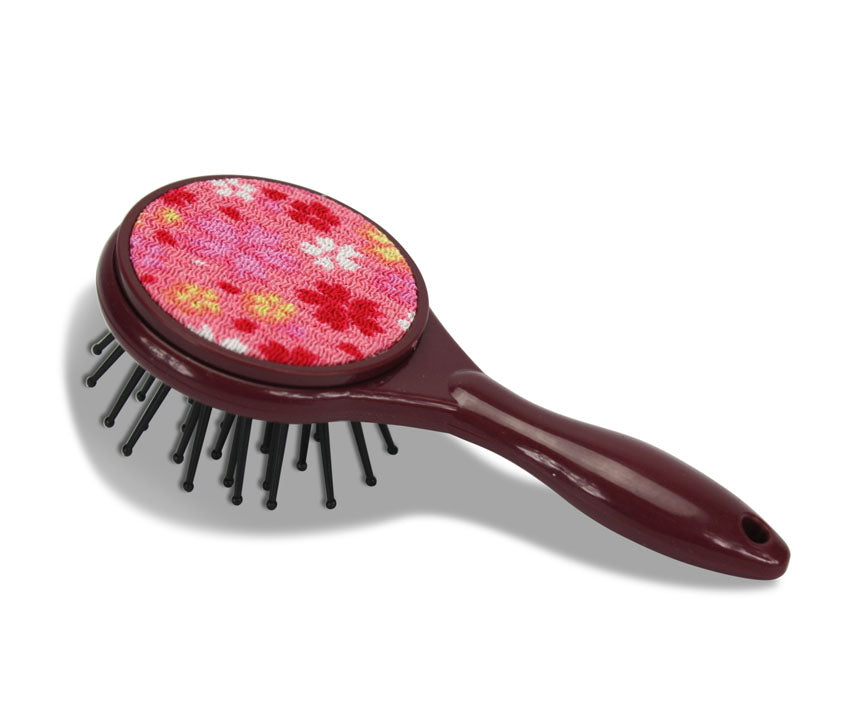 Small Japanese Style Hairbrush with Make-up Mirror - farangshop-co