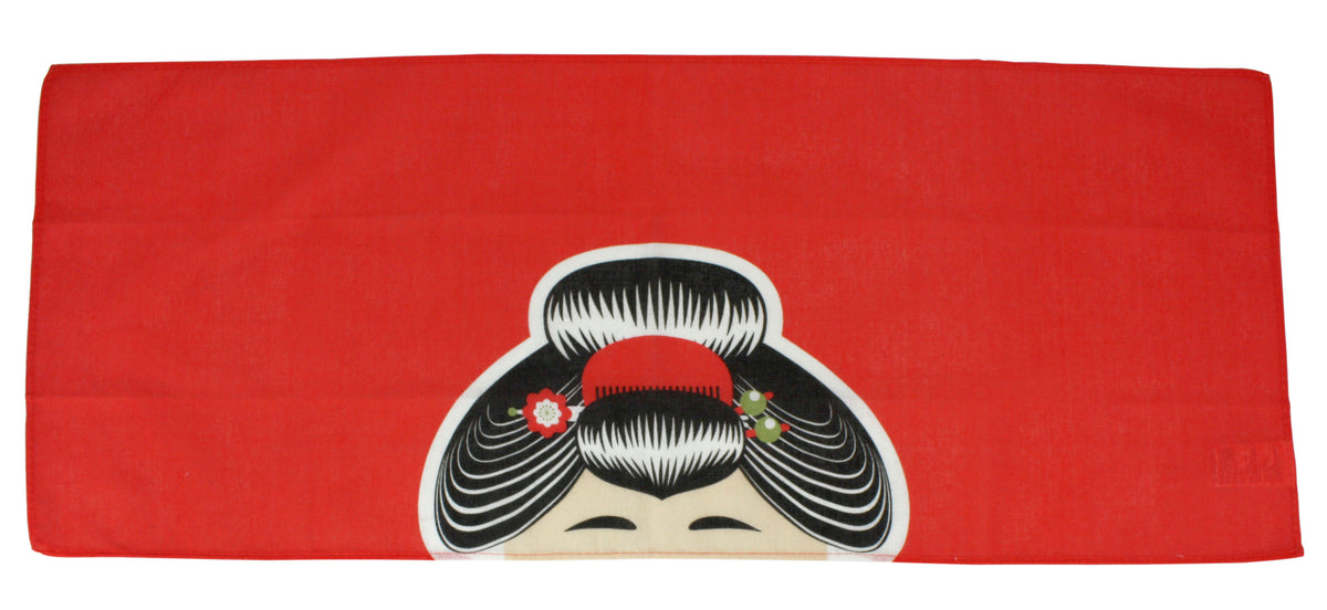 Japanese Head Covering Cloth, Machi Musume Style, 87cm x 35cm Bandana Style Cotton Hand Towel - farangshop-co