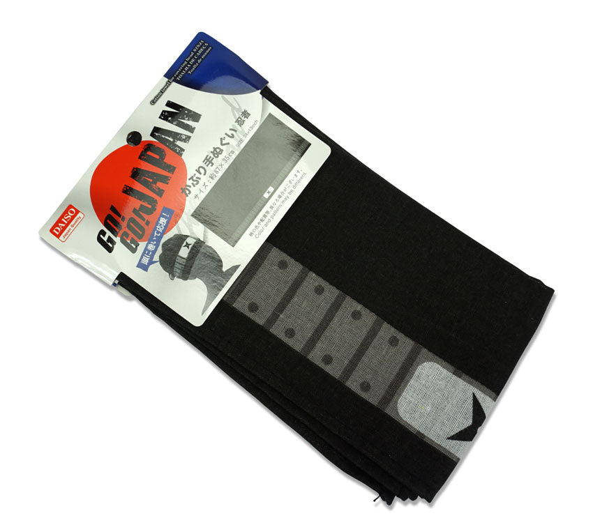 Japanese Head Covering Cloth, Ninja Style, 87cm x 35cm Bandana Style Cotton Hand Towel - farangshop-co
