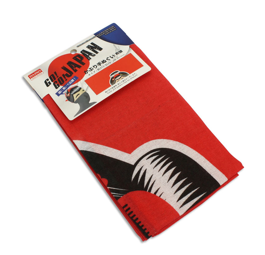 Japanese Head Covering Cloth, Machi Musume Style, 87cm x 35cm Bandana Style Cotton Hand Towel - farangshop-co