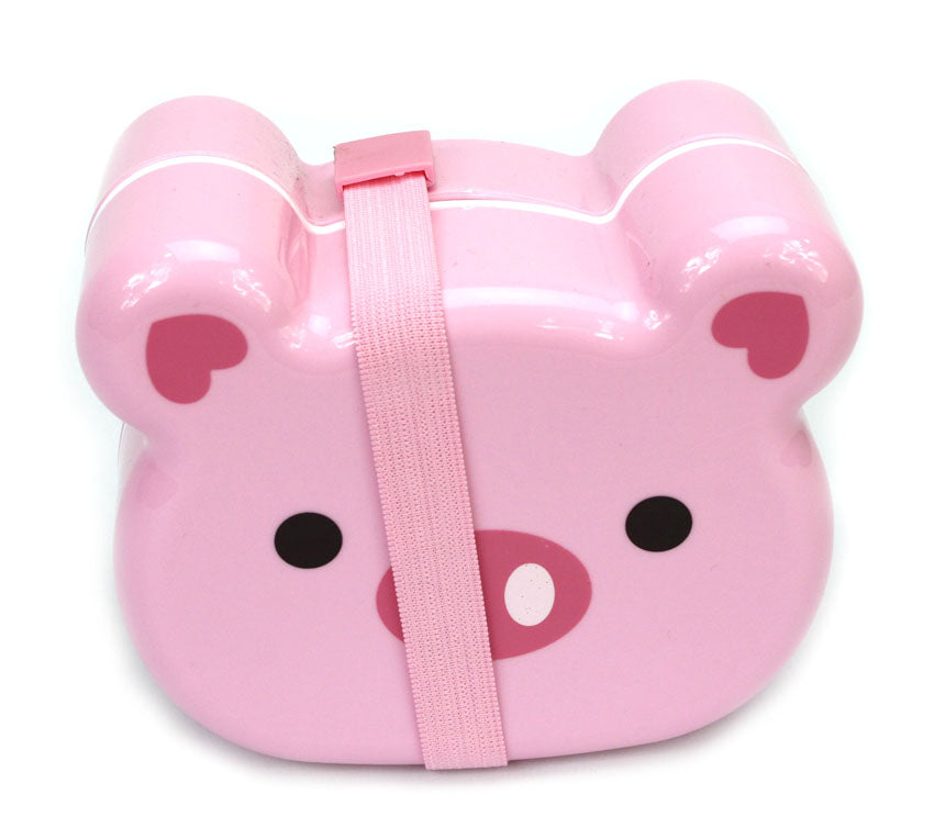 Cute Japanese Kids Bento Lunch Box - Pink Pig Design - farangshop-co