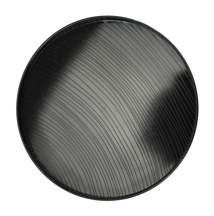 Japanese Lacquer Serving Tray, Circular 21.3cm, Non-slip - farangshop-co