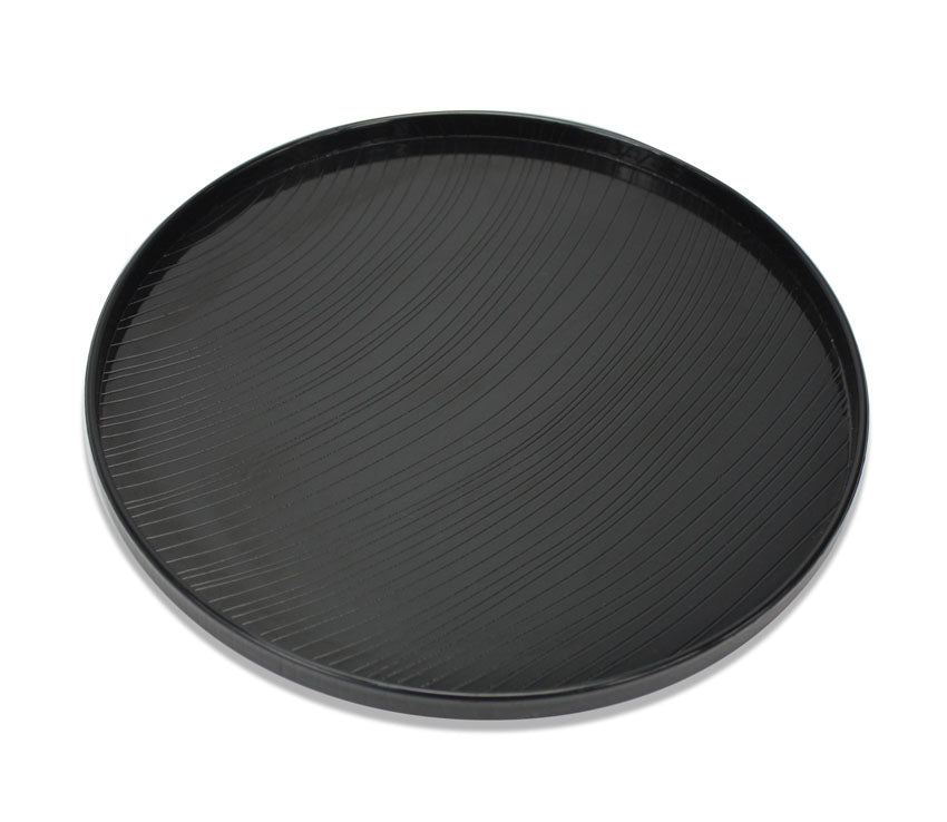 Japanese Lacquer Serving Tray, Circular 21.3cm, Non-slip - farangshop-co