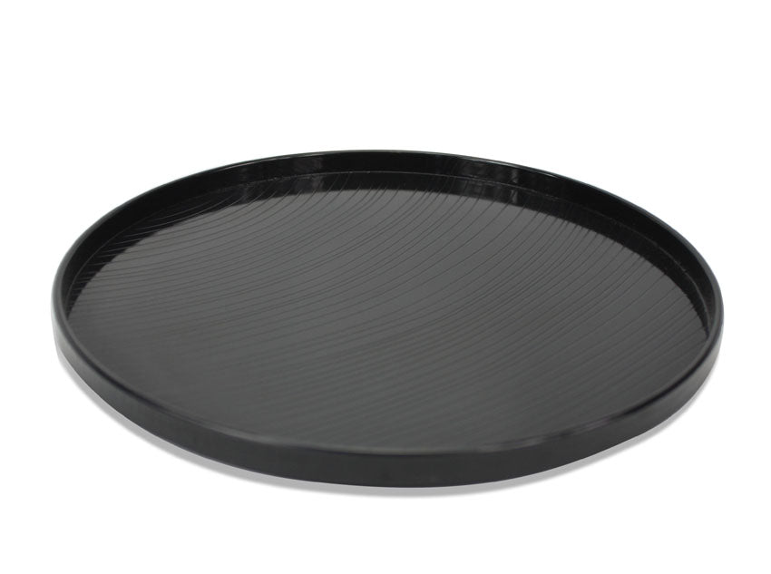 Japanese Lacquer Serving Tray, Circular 21.3cm, Non-slip - farangshop-co