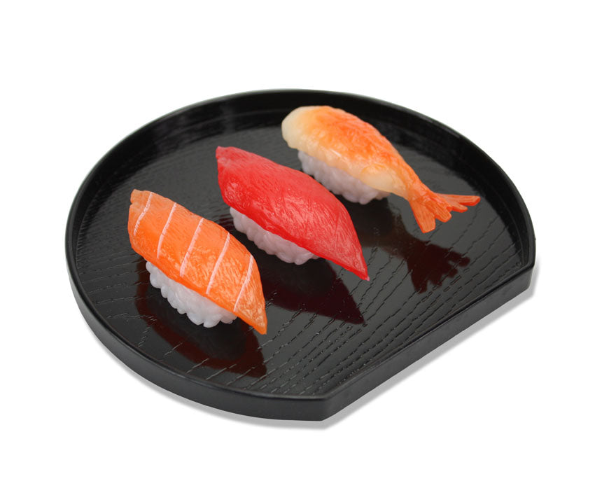 Japanese Lacquer Mini Serving Tray for Sushi Sashimi, Tea or Sake, 14cm - farangshop-co