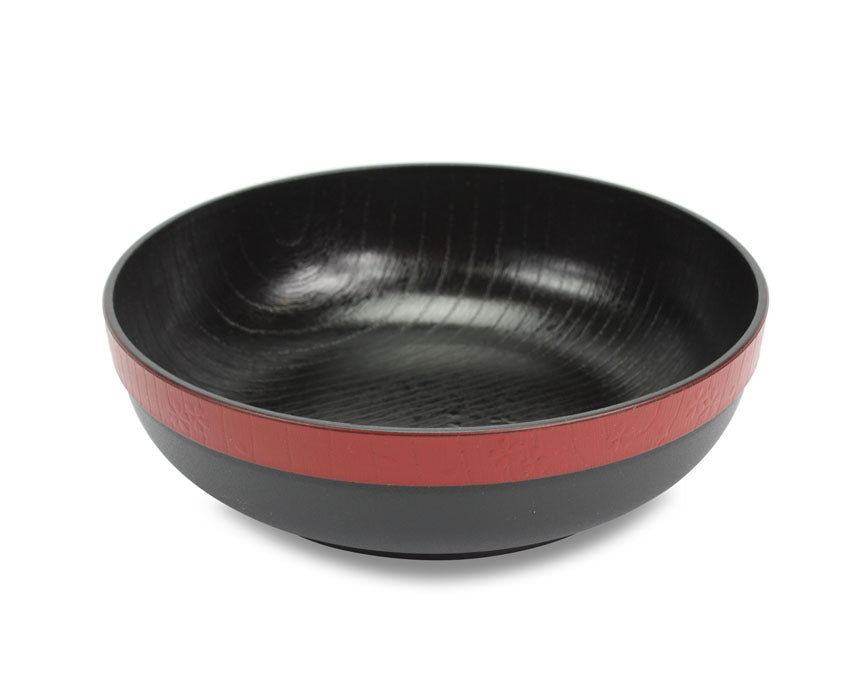 Japanese Lacquer Food Bowl, Noodle Bowl, Black and Red - farangshop-co
