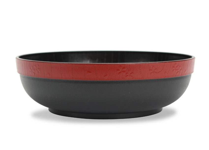 Japanese Lacquer Food Bowl, Noodle Bowl, Black and Red - farangshop-co