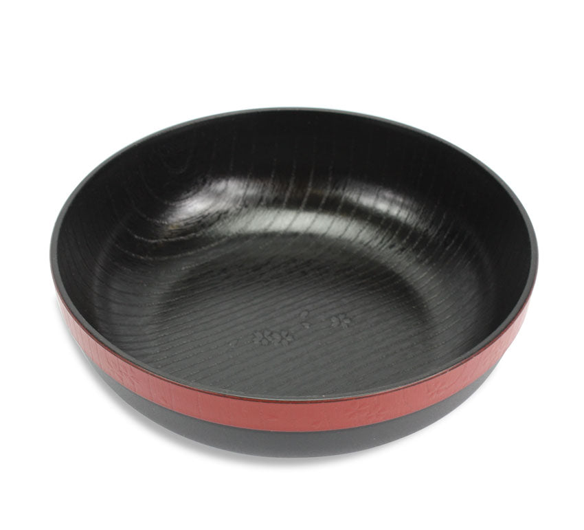 Japanese Lacquer Food Bowl, Noodle Bowl, Black and Red - farangshop-co