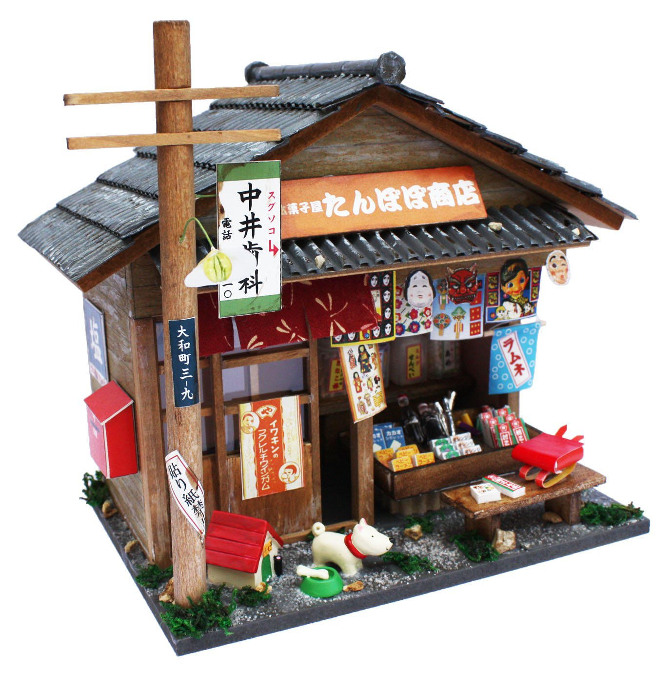 Japanese Model Building Kit, traditional Showa Confectionery Sweet Shop, Billy 8532 - farangshop-co