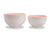 Japanese Food Bowl, Noodle Bowl, White with Rose Pink Interior, 13.6cm - farangshop-co