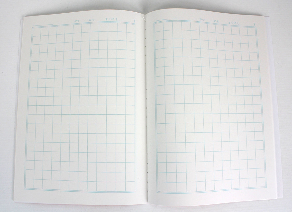 Showa Note Japonica Friend: Japanese writing workbook B5: Large Grid Squares with stickers. - farangshop-co