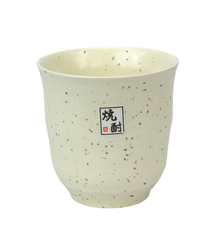 Japanese Ceramic Cup - for Sake, Rice Wine or Green Tea, Speckled Cream Stoneware - farangshop-co